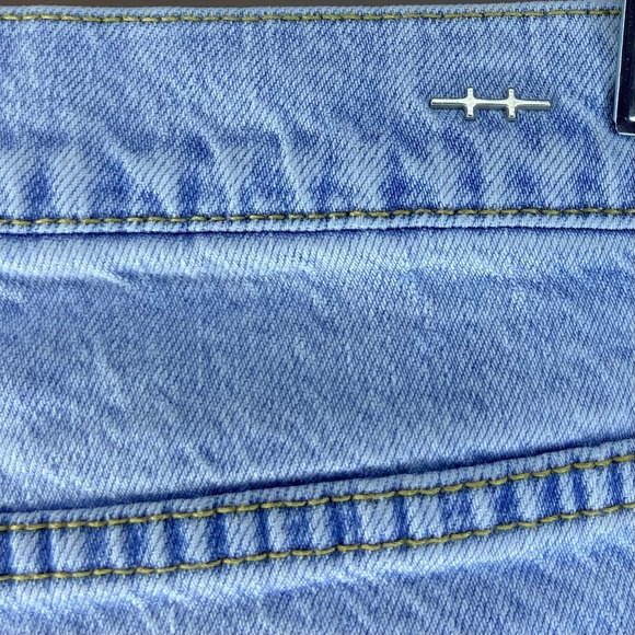 Womens Wide Leg Cropped Jeans Ombre Light Wash Raw Hem Size 2 26 - Picture 9 of 11